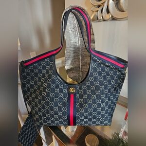 Navy and Red Tote Bag (1:1)